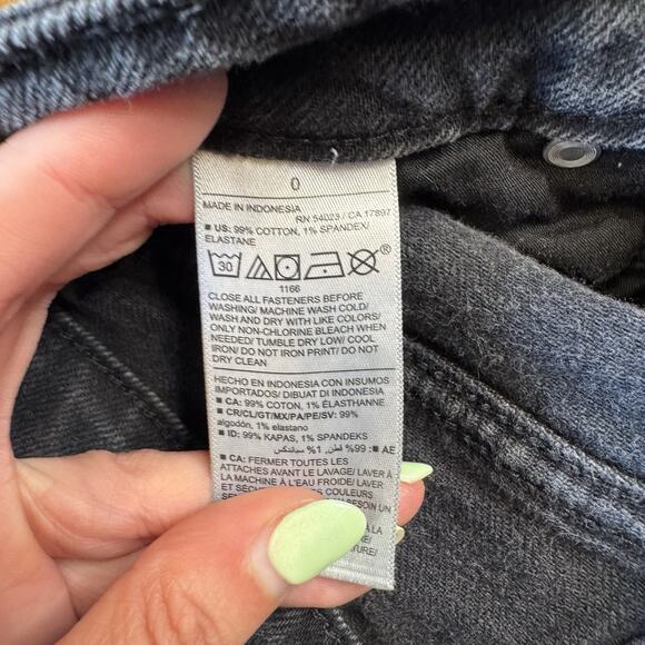 Old Navy Womens Size 0 High Rise O.G. Loose Secret Smooth Pockets Black - Picture 7 of 7